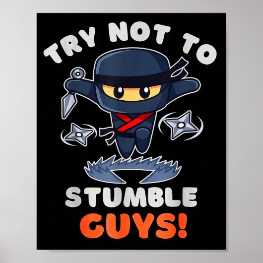 Stumble Guys Ninjas Games Stumble Guys Tee Kids  Poster (Vorne)