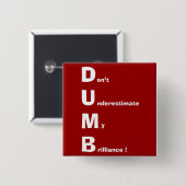 STUMM (weißer Text) Button (Vorne & Hinten)