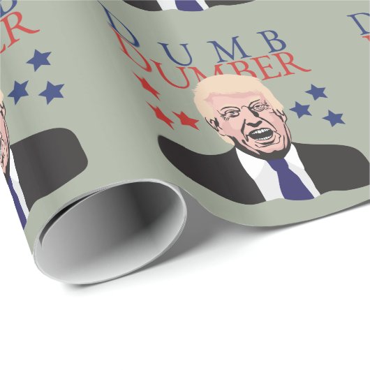 Stumme stummere Donald- TrumpSatire Geschenkpapier (Rolleneckpunkt)