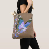 Stummer Schmetterlings-Botanik-Totebeutel Tasche (Von Nahem)
