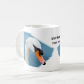 Stummer Schwan-Porträt Kaffeetasse (Vorderseite Links)