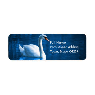 Stummer Schwan-Postsendung-Aufkleber