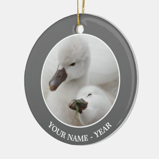 Stummer SchwanCygnets Keramikornament (Links)