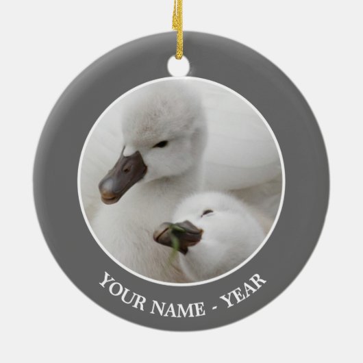 Stummer SchwanCygnets Keramikornament (Hinten)