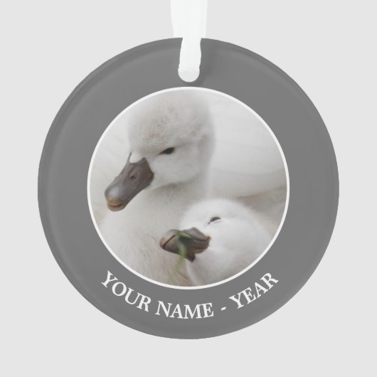 Stummer SchwanCygnets Ornament (Rückseite)