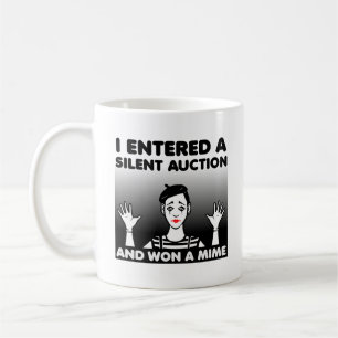 Stummes Auktions-Mime Lustiger Becher Kaffeetasse