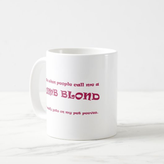 Stummes blondes kaffeetasse (Vorderseite Links)