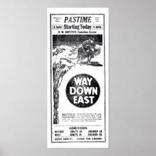 Stummfilm 1922 Lillian Gishs Richard Barthelmess Poster