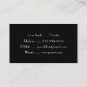 Stummfilm Intertitle Visitenkarte (Rückseite)