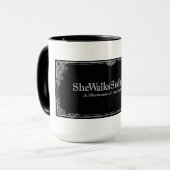 Stummfilm-Weiß Tasse (Vorderseite Links)