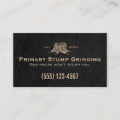 Stummschleifer | Baumstumpf Visitenkarte (Vorderseite)