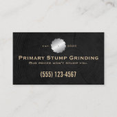 Stump Grinding Saat on Tree Trunk Rings Visitenkarte (Vorderseite)
