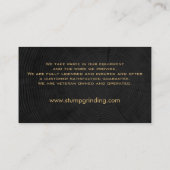 Stump Grinding Saw - Baumstumpf Visitenkarte (Rückseite)