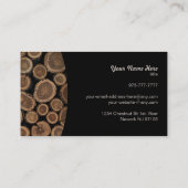 Stump Removal Slogans Business Cards Visitenkarte (Rückseite)