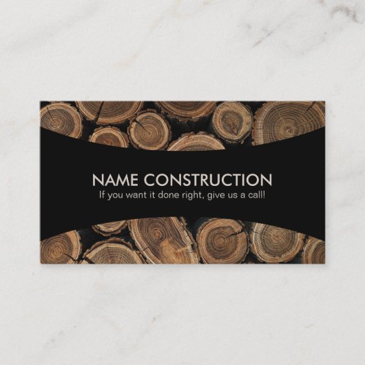 Stump Removal Slogans Business Cards Visitenkarte (Vorderseite)