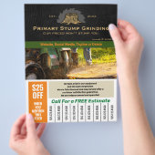 Stump-Schleifen, Entfernen von Bäumen Flyer (Hand)