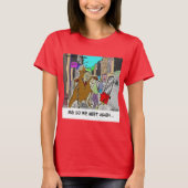 Stumped: Chainsaw Vs Tree lustiges Comic T-Shirt (Vorderseite)