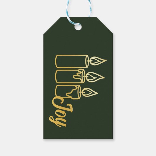 Stumpenkerzen Geschenkanhänger (Vorderseite)