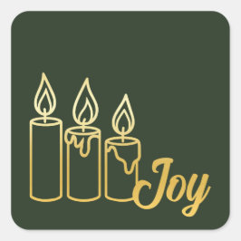 Stumpenkerzen Quadratischer Aufkleber