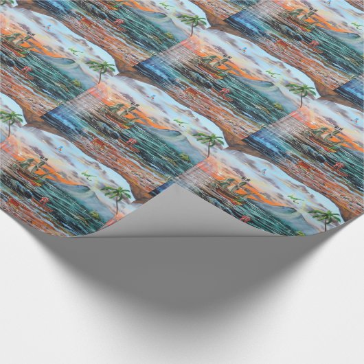 Stümper-Bell-Malerei die Bucht Peter Pan-Hakens Geschenkpapier (Ecke)