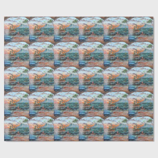 Stümper-Bell-Malerei die Bucht Peter Pan-Hakens Geschenkpapier (Flach)