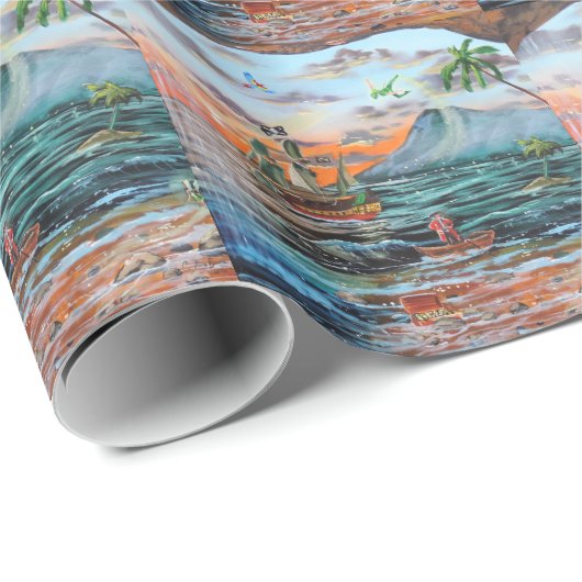 Stümper-Bell-Malerei die Bucht Peter Pan-Hakens Geschenkpapier (Rolleneckpunkt)