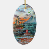 Stümper-Bell-Malerei die Bucht Peter Pan-Hakens Keramik Ornament (Rechts)
