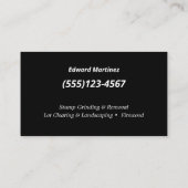 Stumpf | Baumservice und -entfernung Visitenkarte (Rückseite)