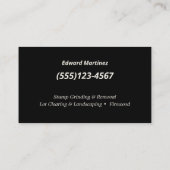 Stumpf | Baumservice und -entfernung Visitenkarte (Rückseite)