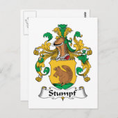 Stumpf-Familienwappen Postkarte (Vorne/Hinten)