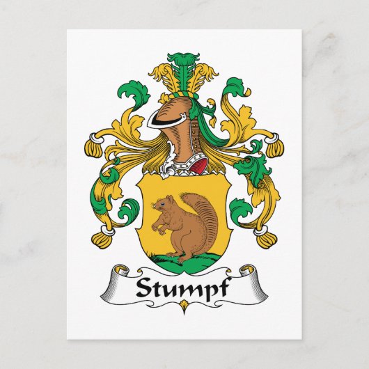 Stumpf-Familienwappen Postkarte (Vorderseite)