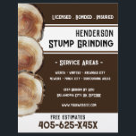 Stumpf Flyer<br><div class="desc">Stump Grinding Business Flyer. Beenden Sie den Hintergrund für das Wasserfarbdesign. Kühne Schriftart. Ändern Sie einfach den Text,  um Ihre Bedürfnisse zu erfüllen.</div>