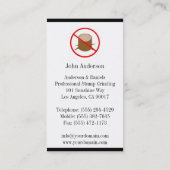 Stumpf-reibender Visitenkarte (Rückseite)