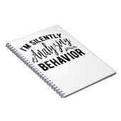 Stumpfe Analyse Ihres Verhaltens Notizblock (Rechte Seite)