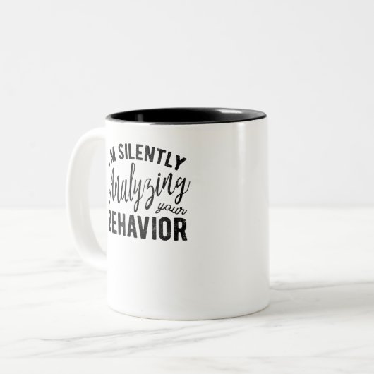 Stumpfe Analyse Ihres Verhaltens Zweifarbige Tasse (Vorderseite Links)