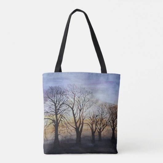 Stumpfe Bäume auf einer Tasche (Rückseite)