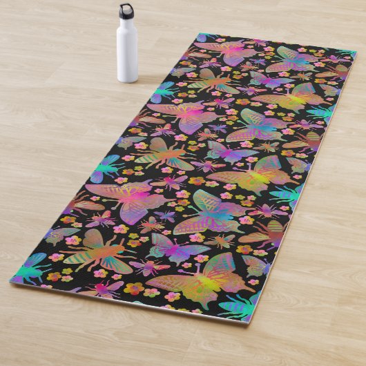 Stumpfe Schmetterlinge auf Pitch Yogamatte (Beispiel)