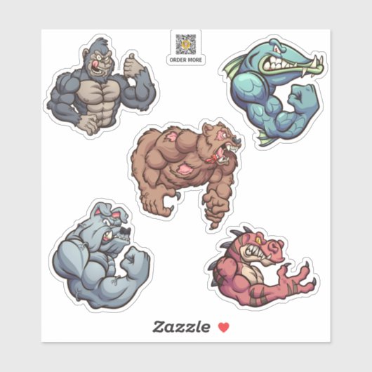 Stumpfe Typ Aufkleber (Blatt)