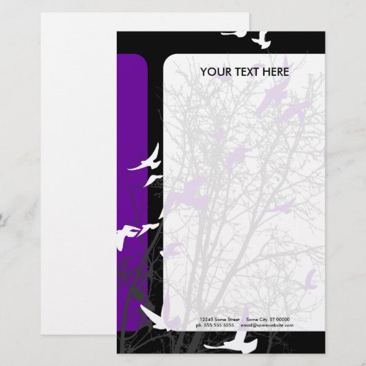 Stumpfvögel Briefpapier (Vorne/Hinten)