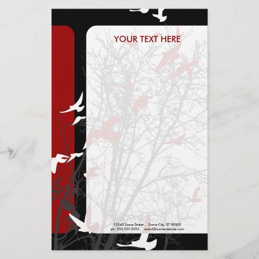 Stumpfvögel Briefpapier (Vorderseite)