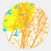 Stumpfvögel Runder Aufkleber (Vorderseite)