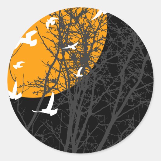 Stumpfvögel Runder Aufkleber (Vorderseite)