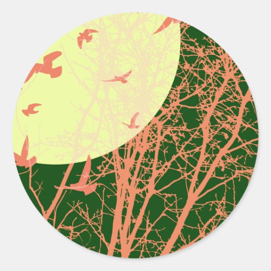 Stumpfvögel Runder Aufkleber (Vorderseite)