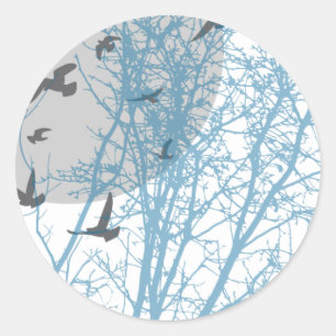 Stumpfvögel Runder Aufkleber