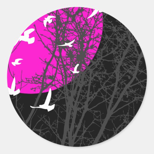 Stumpfvögel Runder Aufkleber (Vorderseite)