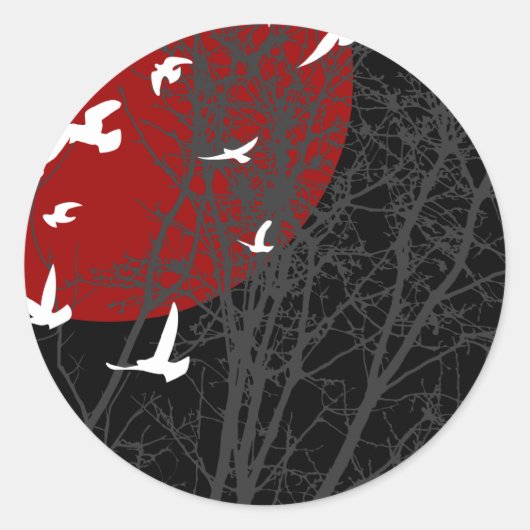 Stumpfvögel Runder Aufkleber (Vorderseite)