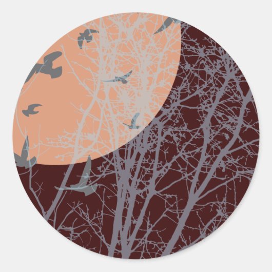 Stumpfvögel Runder Aufkleber (Vorderseite)
