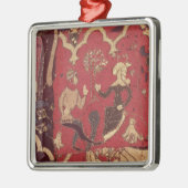 Stumpwork, das Tristan und Isolde darstellt Ornament Aus Metall (Links)