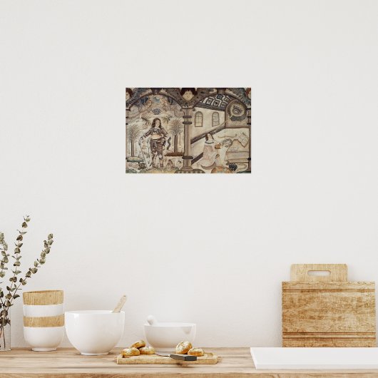 Stumpwork mit Charles I und Charles II. Poster (Küche)