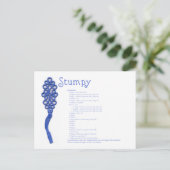 Stumpy Postkarte (Stehend Vorderseite)